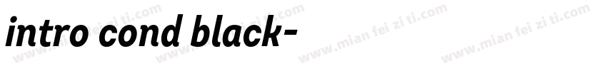 intro cond black字体转换